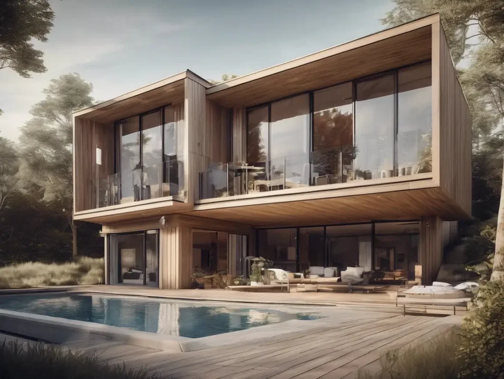 Casa modular piscina