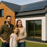Familia en casa modular