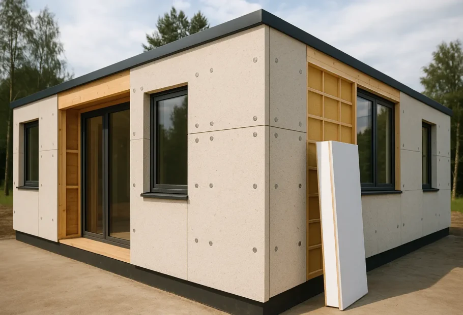 Casa modular con aislante