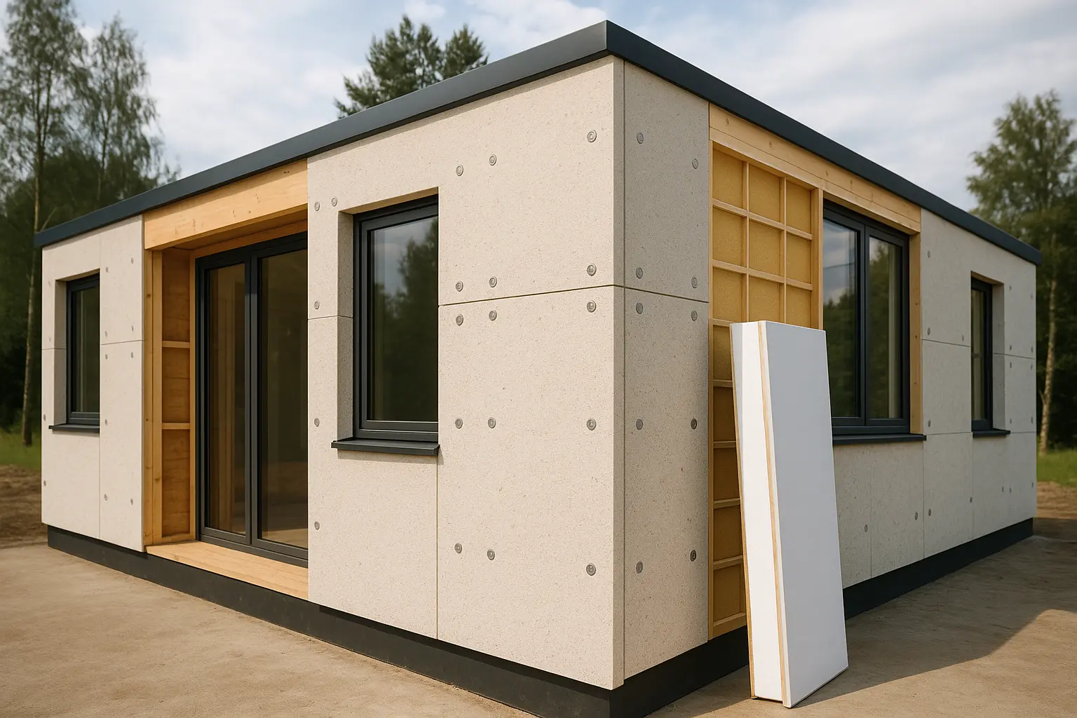 Casa modular con aislante