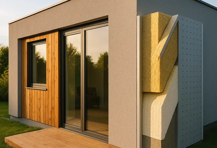 Casa modular con paneles